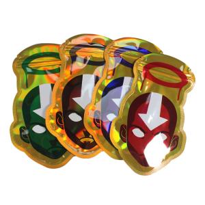 Wholesale Custom Mylar Packaging Bag Plastic Die Cut 3.5g Special Shape Bag from china suppliers