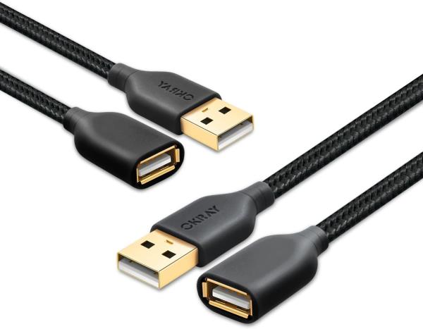 USB 3.0 Extension Straight USB Cable Type A Male To Female Durable Braided