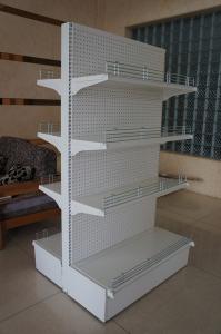 Wholesale Double Sided Supermarket Display Racks System , Metal Store Shelving from china suppliers