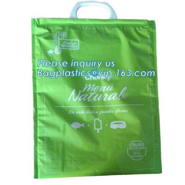 Outdoor square aluminum foil food thermal freezer cooler lunch insulation bag,Foil Cooler Bag Thermal Bag for Fruit Choc