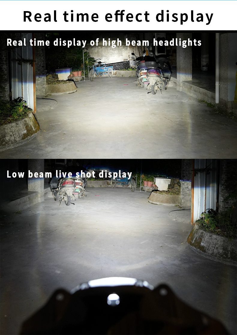 CSP3570 LED Motorcycle Lights 16000LM H4 Led Projector Bulb 55W