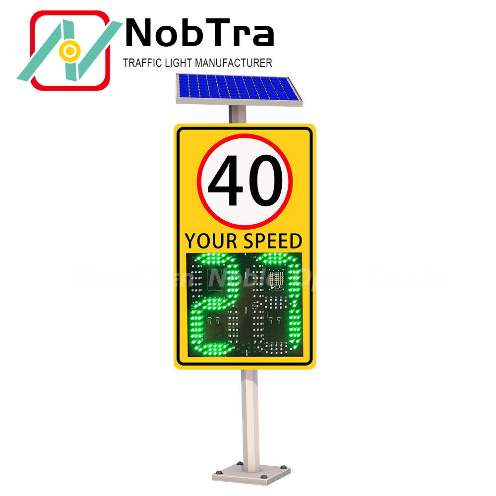 Solar Powered Radar Speed Limit Sign with Lithium Battery and 200m Detection Range