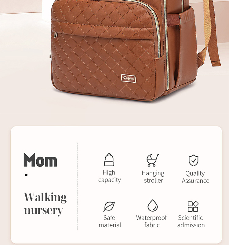 Factory Baby Diaper Bag Multi Function High Capacity Mummy Bag Changing Bag