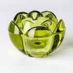 Lotus Tealight Votive Color Glass Candle Holder Machine Pressed 7cm Height