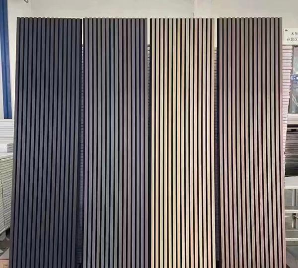 Soundproof Akupanel Black Oak Acoustic Slat Wall Panels For Interior Wall