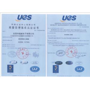 Dongguan Chaowei Electronics Co., Ltd Certifications
