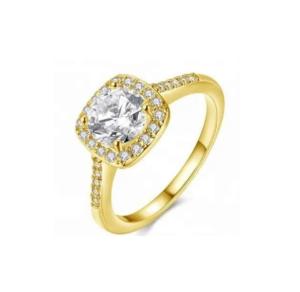 Wholesale Diamond 18K Gold Plated Rings Size 5 - Size 10 Women Engagement Ring from china suppliers