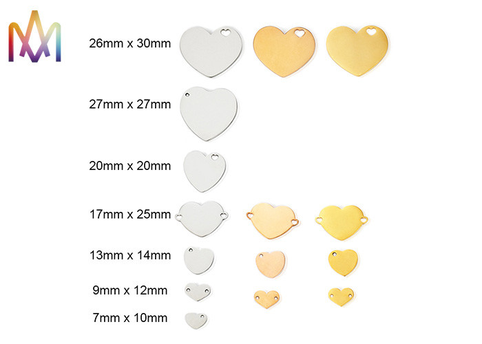 SS304 Engraved Heart Charm