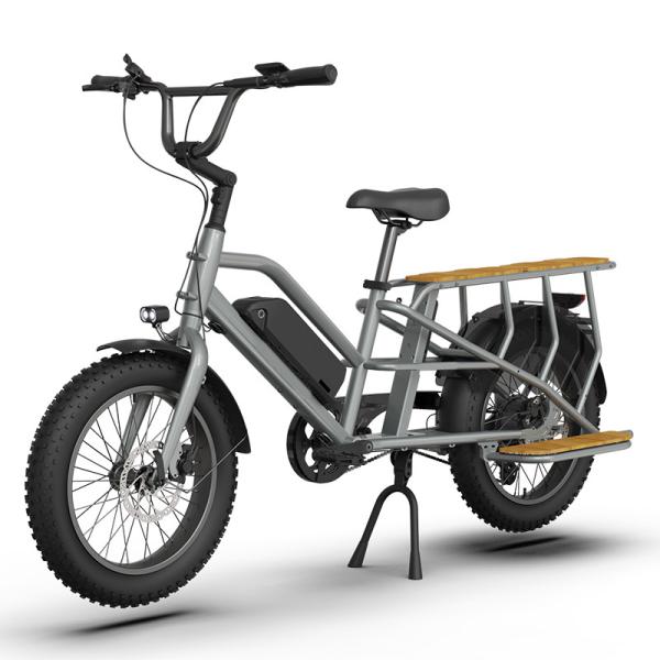 36V 13Ah Lithium Battery Electric Delivery Bike for Family 20inch Dual Battery