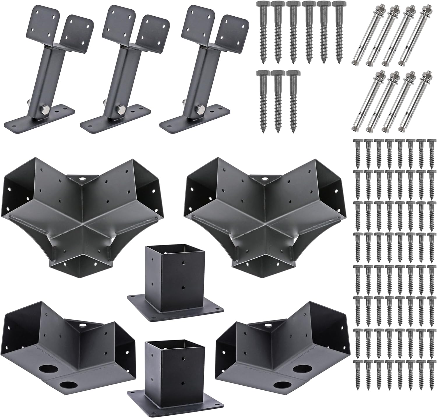 DIY Kit Lumber Pergola Brackets Patio Support Post Bracket with ISO9001 Rohs CE 16949