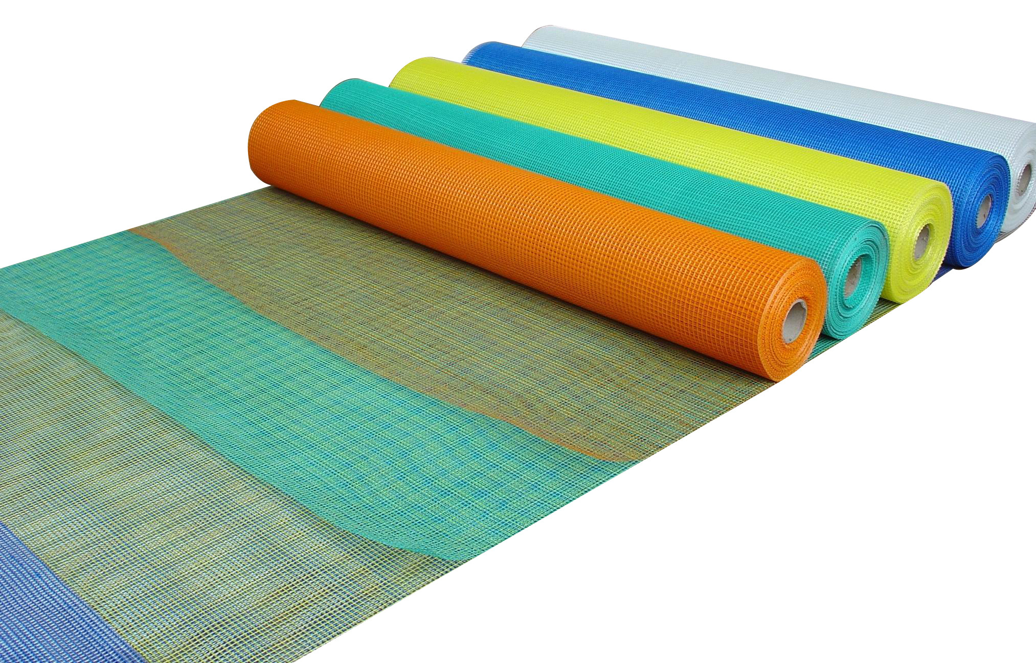 Orange Fiberglass Mesh Fabric Chemical Stability For Wall Reinforcement