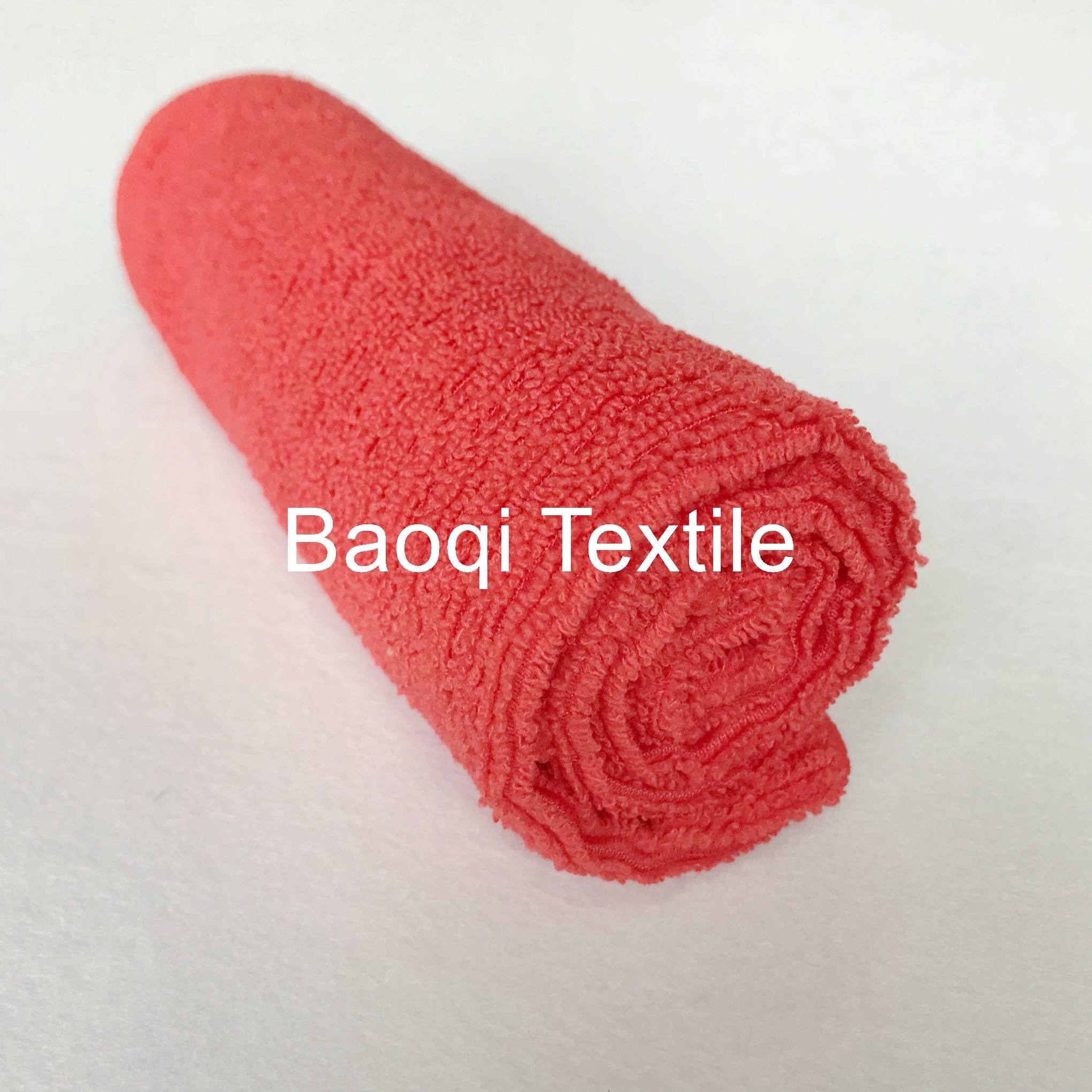 Red solid stripe 100% poly bathroom absorbent water drying wipe,cake towels kitchen cleaning rags size 38*51cm