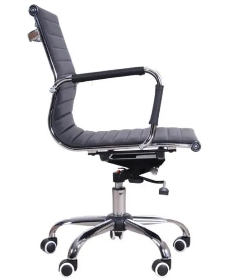 711 Modern Pu Back Adjustable Swivel Office Chair With Armrest