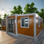 Wooden 2 3 4 5 Bedroom Prefabricated Villa Customized Color Design 20ft 40ft