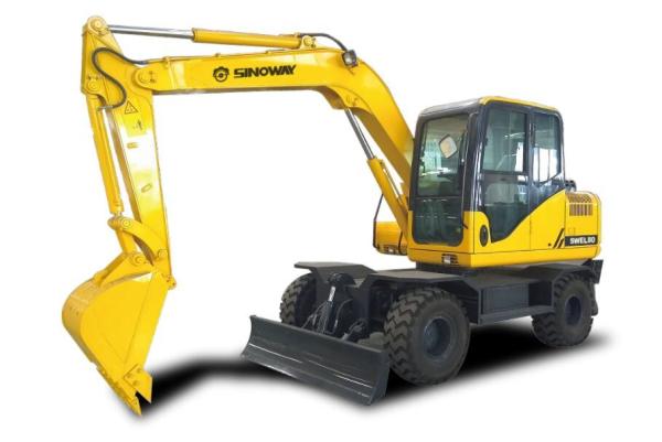 Highway Construction Soil Moving Equipment 8 Ton Mobile Excavator Wheel