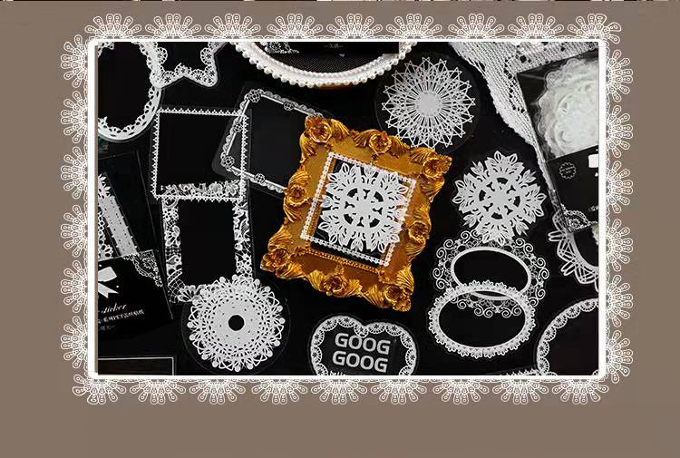 ODM Transparent PET Die Cutting Photo Frame Sticker Label Decals 6x8