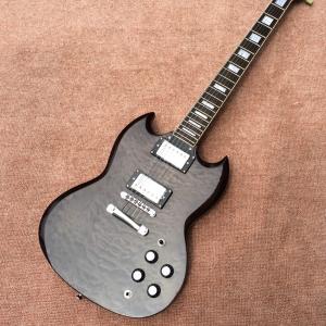 Wholesale New style custom SG electric guitar, the burst tiger Flame Maple Top &amp; Rosewood Fingerboard SG electric guitar, free shi from china suppliers