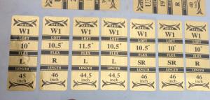 Wholesale golf label , golf labels , golf shaft label, golf shaft labels , golf tag , golf length label from china suppliers