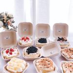 6 Inches Sugarcane Burger Bagasse Take Away Lunch Box Biobased Biodegradable