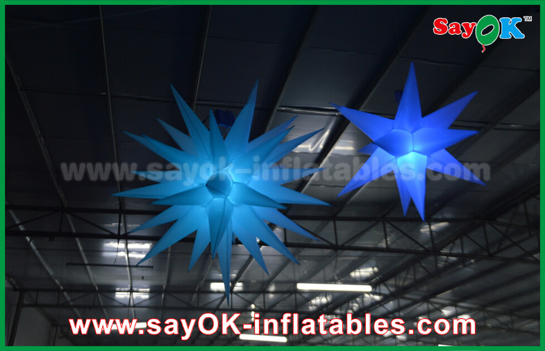 Giant 1.5m LED Star Balloon Inflatable Lighting Decorations For Pub / Bar