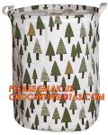 Organize Storage Natural Canvas Clothes Basket, Cute Round Canvas Bathroom