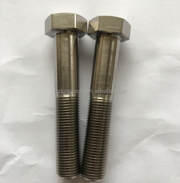ISO Standard 1/2-20*2.75 Inch Titanium Hex Head Bolt for Sprint Car in Imperial Measurement System Natural Colour