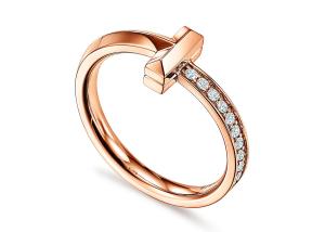 Wholesale 2.5mm Wide 18K Solid Gold Jewellery Ring With Round Diamonds Weight 0.8CT from china suppliers