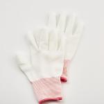 OEM Antistatic Carbon Fiber ESD Finger Top Fit PU Coated Gloves 13 Gauge Grey