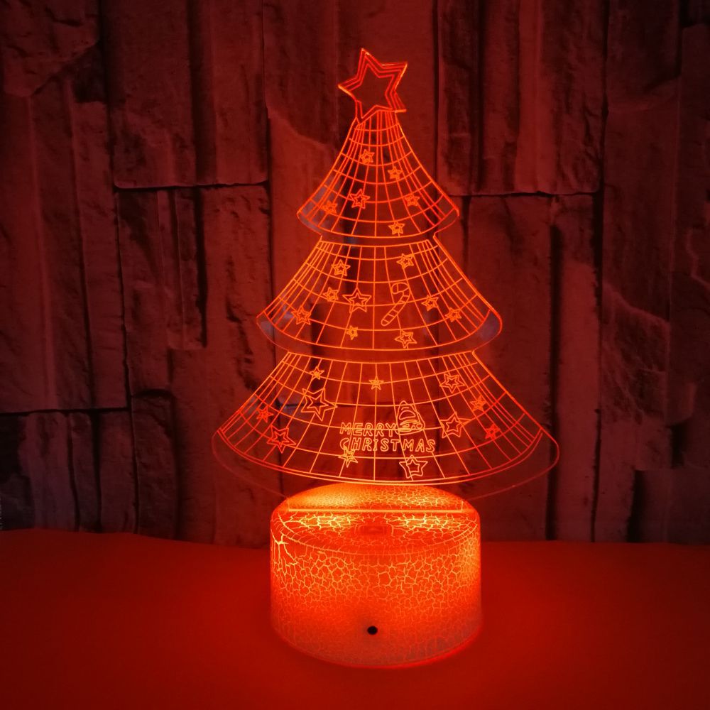 Christmas day tree child gift 3D night light colorful LED visual atmosphere table lamp