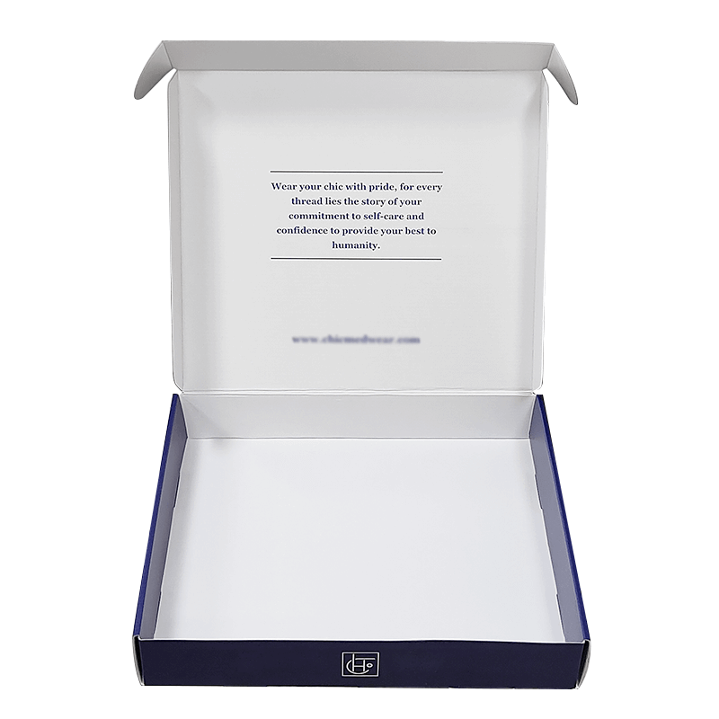 Custom Clothing Packaging Paper Mailer Box Flute Material Corrugated Shipping Box