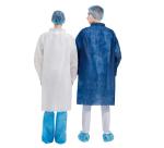 CE FDA Disposable Lab Coats , Full Sleeve Disposable Medical Jacket