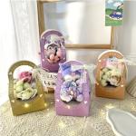 Creative Chinese Valentine's Day Gift Cartoon Plush Doll Flower Basket with