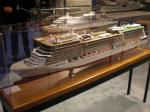 Professional Wooden Model Boats Celebrity Infinity Cruise Ship Shaped , Solid