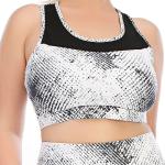 Snakeskin Printing Big Cup Yoga Sets 82% Nylon Gym Sports Bra And Leggings Set