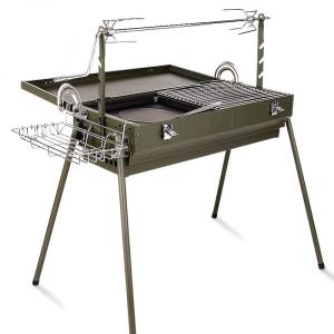 Wholesale Chrome Plated Rotating Skewer Suitcase Grill Perfect for Camping and Outdoor Cooking from china suppliers
