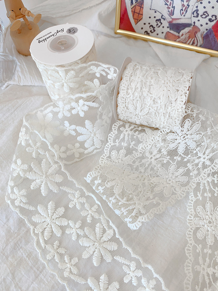 65mm Polyester Lace Ribbon for Wedding Decoration and Gift Packing