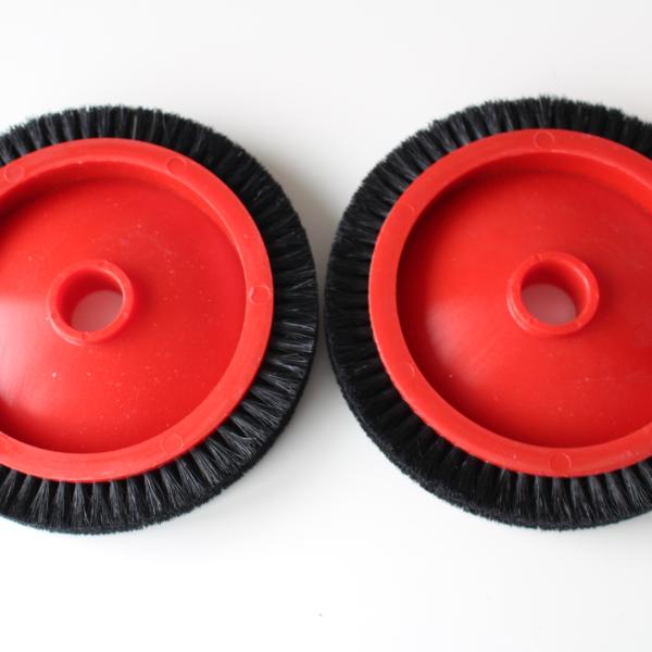 Monforts Stenter Machine Parts Red Color Fabric Brush Wheel Plastic Body Black