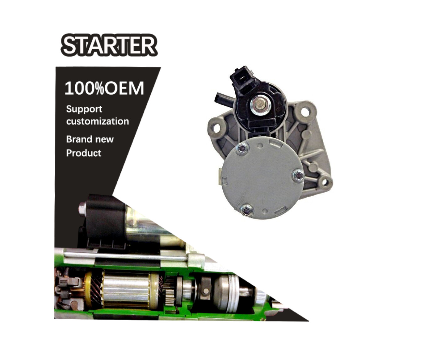 12V 10T CW STARTER 1608064680, 9671530880, 9688477380. 428000-8331, 428000-8332, 4280008331, 4280008332 F032116092