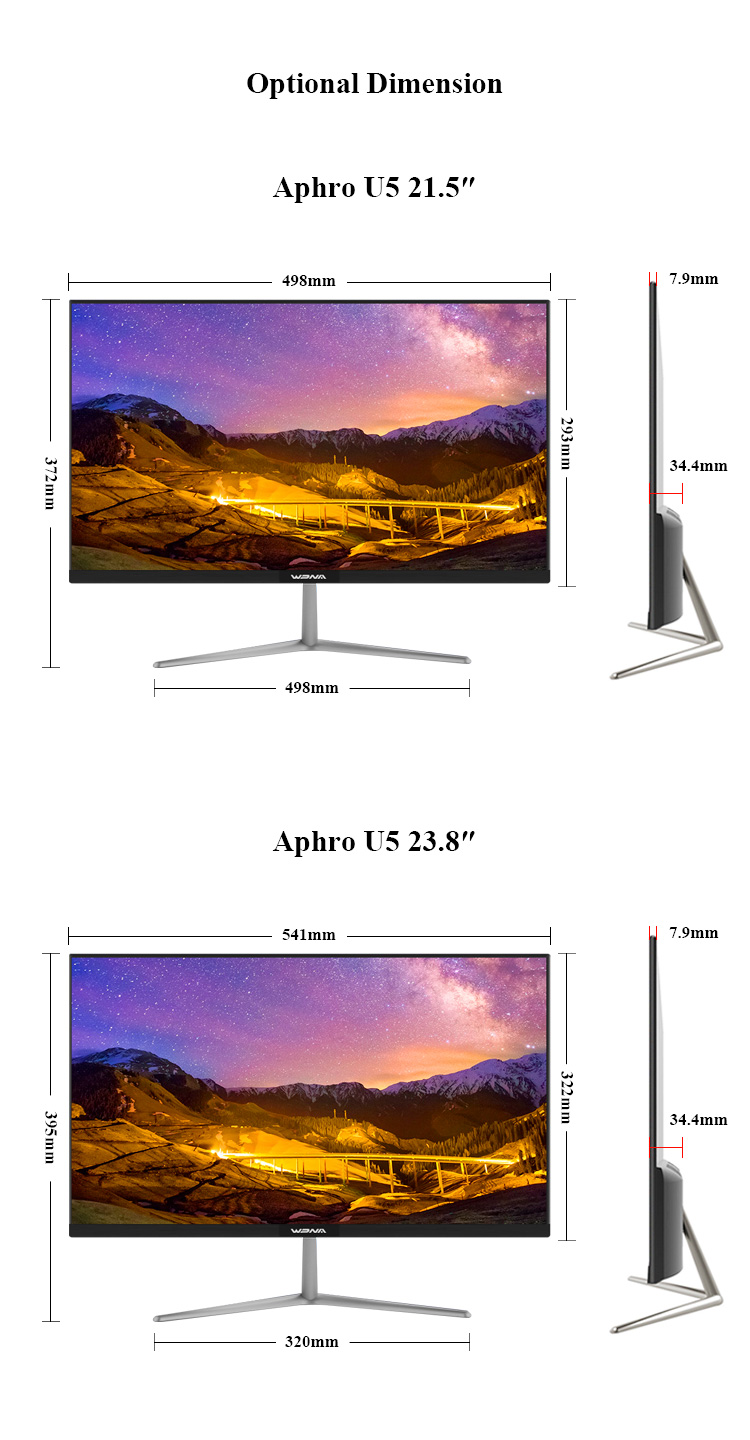 1900*1080 HD Graphics All In One Gaming Pc , Office Monoblock Business AIO PC