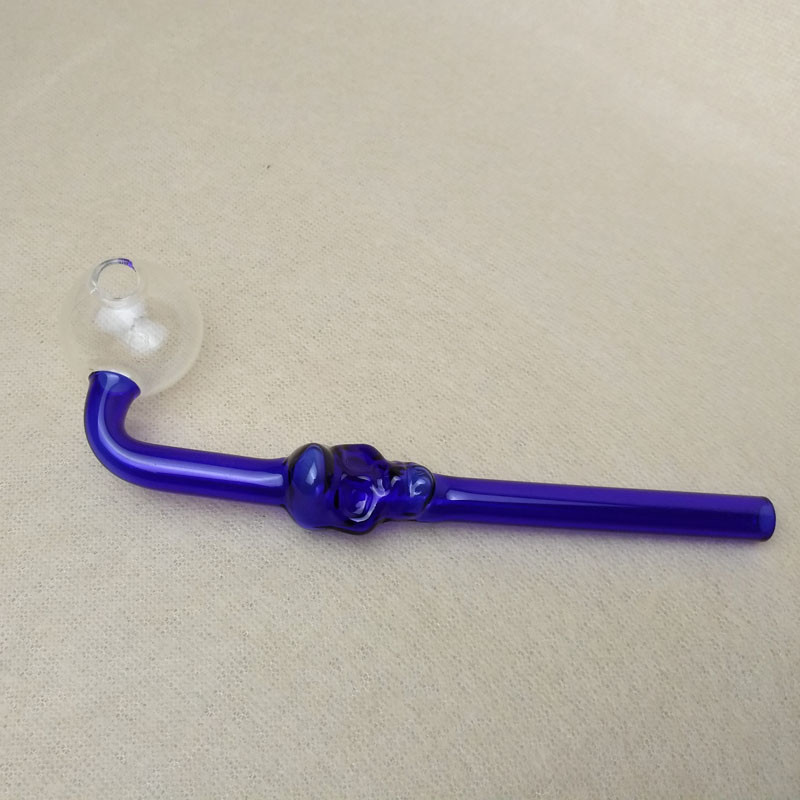 2mm Thick Glass Tobacco Pipe , 5.5'' Glass Water Pipe For Smoking Easy To Use