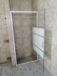 White Painted Profile Pivot Door Shower Enclosures 90X190cm