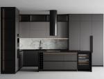 Environmental Friendly Cupboard Complete Sets Modular Melamine Wooden Kitchen
