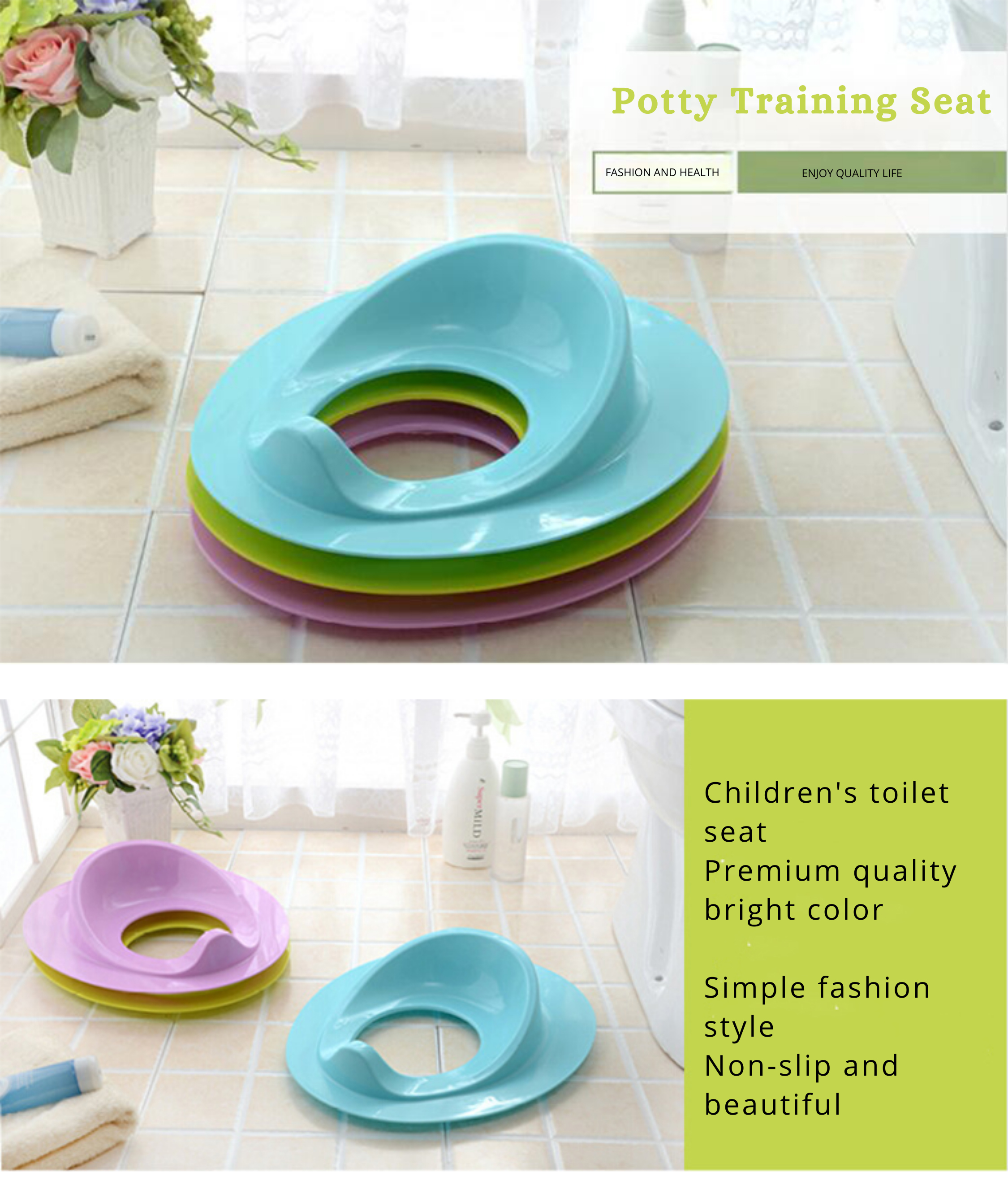 1-7 Years Old Baby Toilet Seat OEM Acceptable Humanized Design