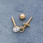 Rose Gold Ear Piercing Jewellery 316 Stainless Steel Piercing Studs 16G 8mm
