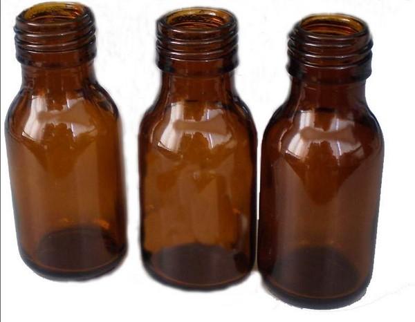 Olive Oil / Clear / Amber Pharmaceutical Glass Bottles with Screw Type Cap AM