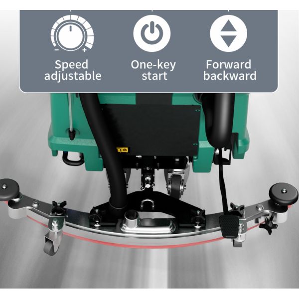 Industrial Automatic Walk Behind Battery Floor Scrubber Machine 50L 13Gal