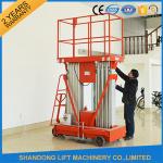 12m Hydraulic 2 Post Aluminum Alloy Man Lift Rental For Aerial Wok Platform