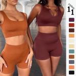 280gsm Ribbed Seamless Women Activewear Sets S L Ribbed Seamless Leggings Set