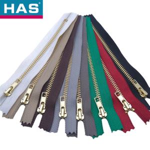 Wholesale Customizable Metal Zippers Durable Brass Teeth Zippers Auto Lock from china suppliers