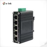 IEEE 802.3at Din Rail Mounted Industrial POE Switch 5 Port 12V-48V